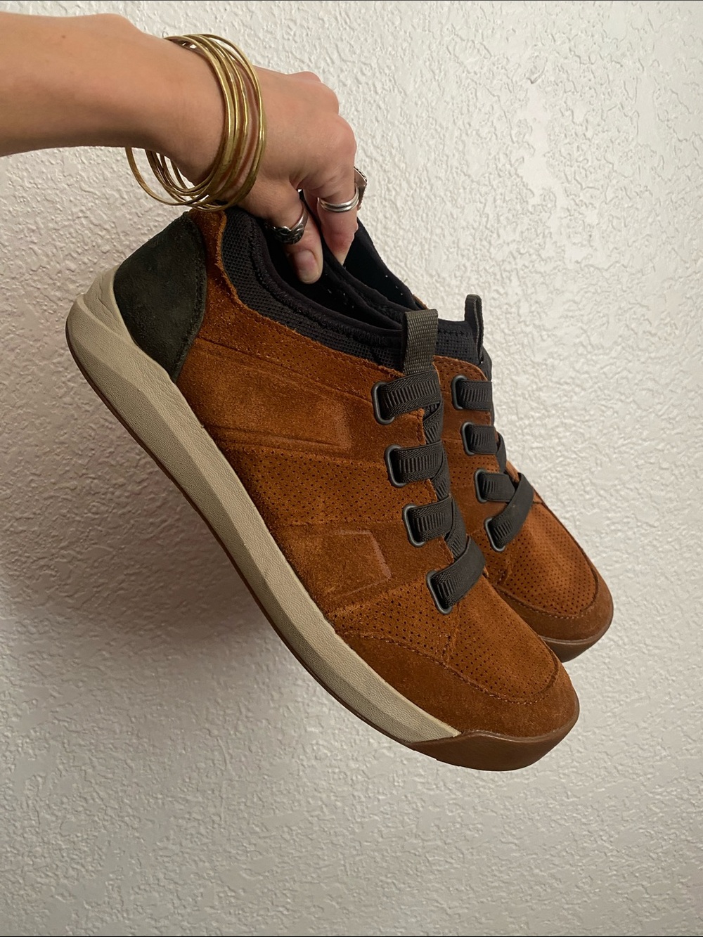🌼 LL Bean Men's Casual Suede Sneakers in Chestnut Brown size 11